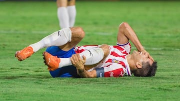 Jesus Molina of Guadalajara during the game Mazatlan FC vs Guadalajara, corresponding to the Tenth round match of the Torneo Guard1anes Clausura 2021 of the Liga BBVA MX, at El Kraken Stadium, on March 06, 2021. <br><br> Jesus Molina de Guadalajara durante el partido Mazatlan FC vs Guadalajara, correspondiente a la Jornada 10 del Torneo Clausura Guard1anes 2021 de la Liga BBVA MX, en el Estadio El Kraken, el 06 de Marzo de 2021.
