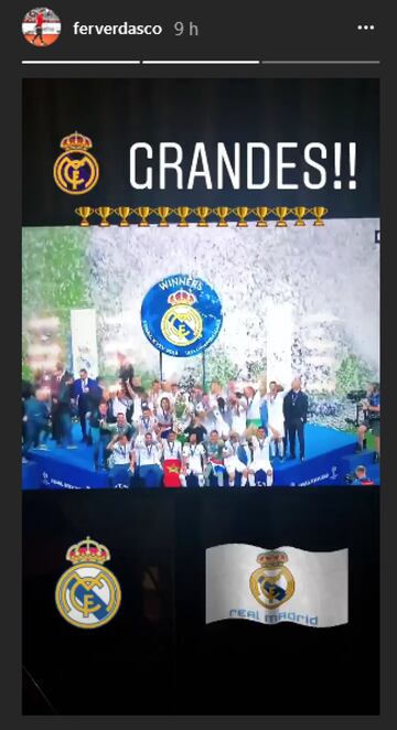 Fernando Verdasco sube una segunda imagen del equipo blanco celebrando la victoria.