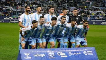 Once del Málaga ante el Tenerife.