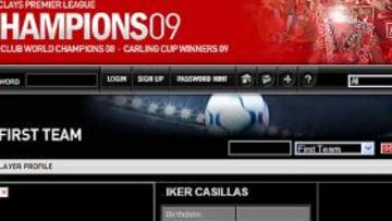 Casillas ya tiene su hueco en la web del United