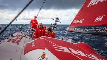 El barco espa&ntilde;ol &#039;Mapfre&#039;, que marcha quinto en la Volvo Ocean Race. 
 