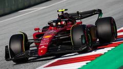 Carlos Sainz of Ferrari during the qualifying for the Formula 1 Austrian Grand Prix at Red Bull Ring in Spielberg, Austria on July 8, 2022. (Photo by Jakub Porzycki/NurPhoto via Getty Images)