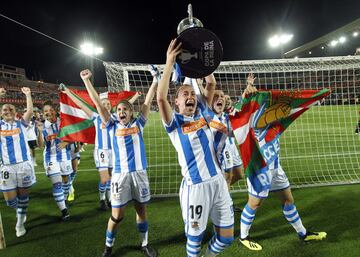 La Real Sociedad, campeonas de la Copa de la Reina.