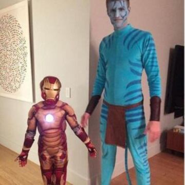 Andrei Kirilenko, de Avatar, junto a su hijo (Iron Man).