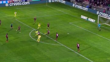 El bombazo de Dybala: ojo a la velocidad que toma el balón