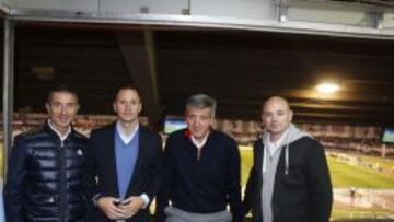 EN DIRECTO. Berta, Jorge Brito, vicepresidente de River, Gil Marín y Adrián Varela, jefe de relaciones públicas de River, en el Monumental.