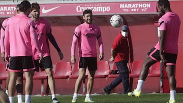 Óscar Rodríguez, en un entrenamiento.