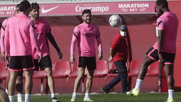 &Oacute;scar Rodr&iacute;guez, en un entrenamiento. 