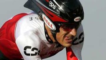<b>SUPERIOR. </b>Fabian Cancellara ganó la contrarreloj con una sensible ventaja sobre los demás.