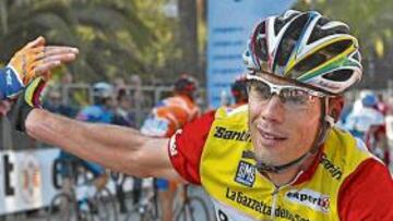 <b>LÍDER. </b>Freire con el maillot de líder de la Tirreno-Adriático.