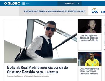 Así ha reaccionado la prensa mundial al fichaje de Cristiano