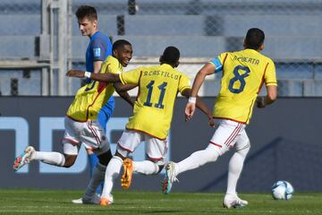 Imágenes del partido entre Colombia y Eslovaquia por los octavos de final del Mundial Sub 20 en el estadio San Juan del Bicentenario.