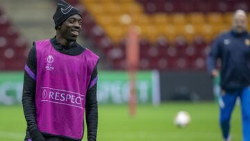 Dembélé, el pasado miércoles en Estambul.