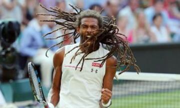 Dustin Brown, el alemán con origen en Jamaica, tiene como marca registrada su pelo rasta, al estilo reggae.