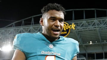 Tagovailoa no participó en la semana 9 por dolencias en el pulgar y debido a una lesión de Jacoby Brissett tuvo que terminó el juego contra Ravens.