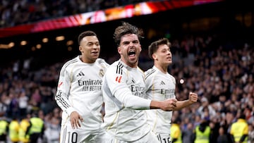 Facing their angry home fans for the first time since an embarrassing cup exit, Madrid beat Levante thanks to second-half goals by Kylian Mbappé and Raúl Asencio.