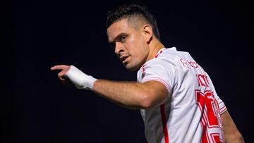 BRAGANCA PAULISTA, BRAZIL - SEPTEMBER 25: Rafael Borre of Internacional celebrates his goal during the Campeonato Brasileiro Serie A 2024 match between RB Bragantino and Internacional at Estadio Nabi Abi Chedid on September 25, 2024 in Braganca Paulista, Brazil. (Photo by Max Peixoto/Eurasia Sport Images/Getty Images)