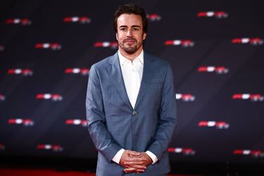Aston Martin's Spanish driver Fernando Alonso poses on the red carpet upon arrival for the Formula One - 2025 season launch �F1 75 LIVE� event at the O2, in London, on February 18, 2025. (Photo by HENRY NICHOLLS / AFP) / --- RESTRICTED TO EDITORIAL USE ---