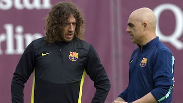 Juanjo Brau, junto a Puyol.