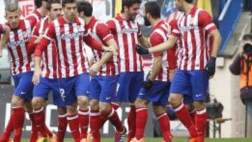 Raúl García celebra un gol.