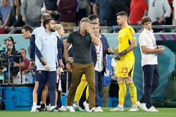El seleccionador español Luis Enrique triste tras la eliminación del Mundial.