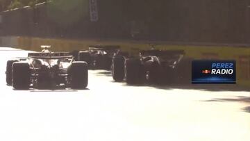 Así fue el accidente Sainz-Checo Pérez con el mexicano insultando por radio al español