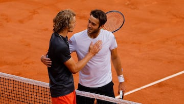 Alexander Zverev y Tomas Martin Etcheverry.