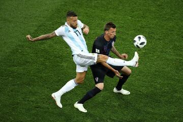 Ivan Rakitic and Nicolás Otamendi.