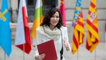La presidenta de la Comunidad de Madrid, Isabel Díaz Ayuso, tras el acto de izado solemne de la Bandera Nacional con motivo del Día de la Constitución, en el Congreso de los Diputados, a 6 de diciembre de 2025, en Madrid (España). El Izado de la bandera Nacional está organizado por el Estado Mayor de la Defensa, en homenaje a las Cortes Generales con motivo del 47º aniversario de la Constitución.
06 DICIEMBRE 2025
Alberto Ortega / Europa Press
06/12/2025