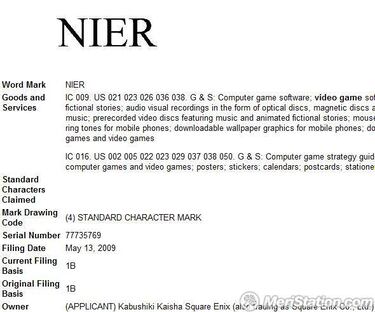 Square Enix registra 'Nier', una nuevo nombre para una serie por confirmar