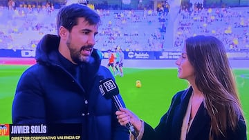 Imagen de archuivo de una entrevista de Javier Solís en DAZN.