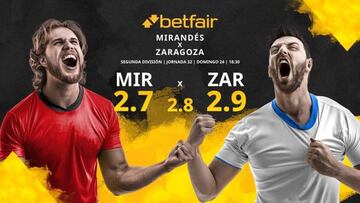 Mirandés vs. Zaragoza: horario, TV, estadísticas, clasificación y pronósticos