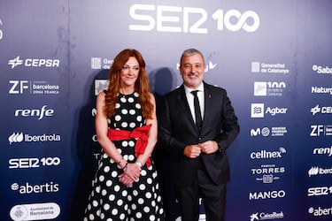 Pilar Gil, vicepresidenta segunda de PRISA y Jaume Collboni, alcalde de Barcelona.