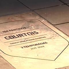 Esta es la polémica placa de Courtois en el estadio del Atlético