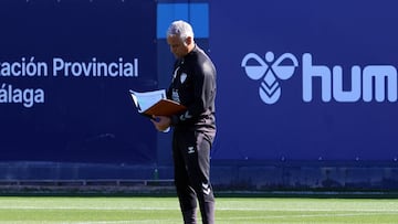 Sergio Pellicer durante el entrenamiento del pasado viernes.