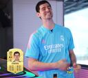 El 'gafe' tremendo de Courtois jugando al '¿Quién es quién?': lo repite 100 veces y no le sale...