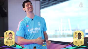 El 'gafe' tremendo de Courtois jugando al '¿Quién es quién?': lo repite 100 veces y no le sale...