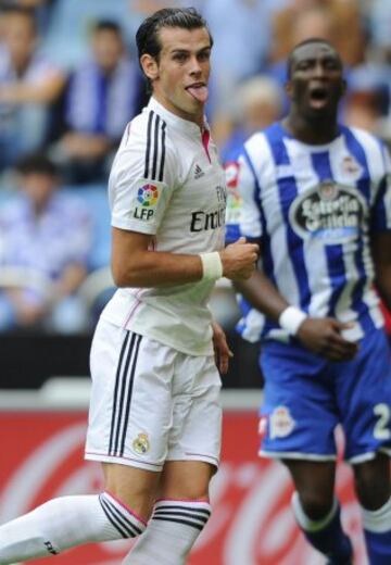 Gareth Bale celebra el 1-4. 
