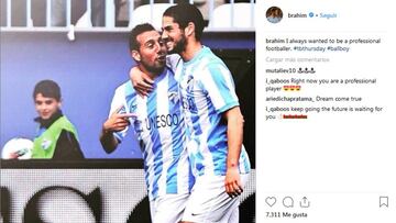 Brahim era recogepelotas cuando Isco jugaba en el Málaga