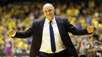 Pablo Laso, en Tel Aviv tras ganar al Maccabi.