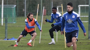 Entrenamiento Deportivo de La Coruña. keko, uche miku