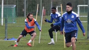 Entrenamiento Deportivo de La Coru&ntilde;a. keko, uche miku