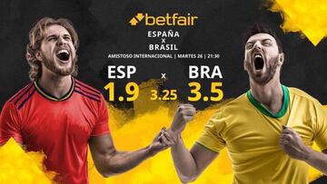 España vs. Brasil: horario, TV, estadísticas, clasificación y pronósticos