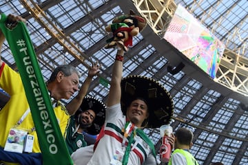 Los rostros de la celebración de México tras vencer a Alemania