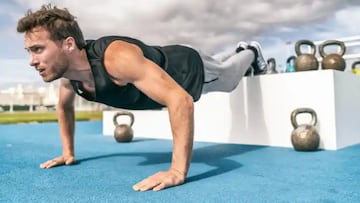 The push-up, an exercise that engages muscle groups such as the chest, shoulders, back, and core, is a staple in men’s workout routines.