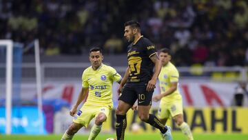 durante el partido America vs Pumas UNAM, Correspondiente a la Jornada 16 del Torneo Clausura 2023 de la Liga BBVA MX, en el Estadio Azteca, el 22 de Abril de 2023.