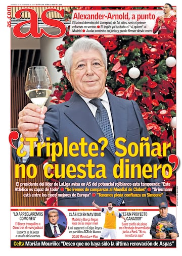 Las portadas de AS de diciembre