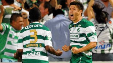 Oribe Peralta y Darwin Quintero, Santos Laguna