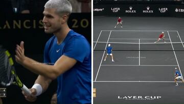 La última genialidad de Alcaraz para levantar a todo el público de su asiento