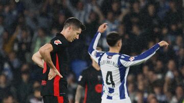 10/11/24 PARTIDO PRIMERA DIVISION
REAL SOCIEDAD - BARCELONA
TRISTEZA ROBERT LEWANDOWSKI
